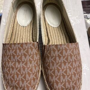 Michael Kors Tan Monogram Espadrilles women size 7
